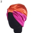 thumbnail image 2 of SPRING PARK Women Double Layer Satin Elastic Bathing Sleep Adjustable Head Cover Wrap Hat Salon Bonnet Sleep Cap, 2 of 7