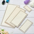 thumbnail image 7 of 5 Sizes Wooden Basket Bottom for Knitting Crochet Basket Bag Rectangular Shape Blank Crochet Basket Wood Base, 7 of 7