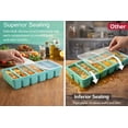 thumbnail image 3 of 2 Pack Silicone Freezer Tray with Lids, Half Cup Portion Freezing Molds, Food Storage Containers for Soup, Broth, Sauce, Meal Prep, Stackable Freezer Trays, 3 of 6