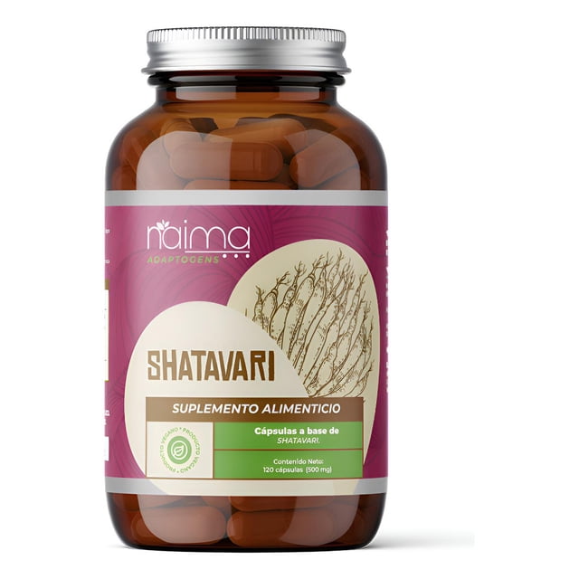 Shatavari Adaptógeno 120 Cápsulas Suplemento Natural Vegano