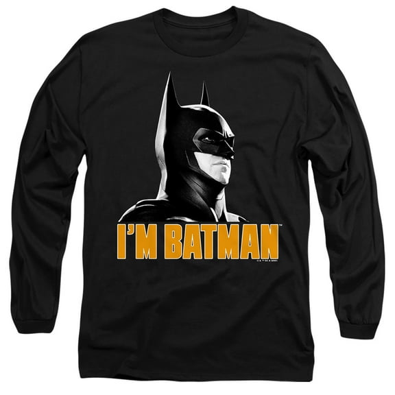 The Flash Movie Batman Portait I'm Batman Unisex Adult Long-Sleeve T Shirt