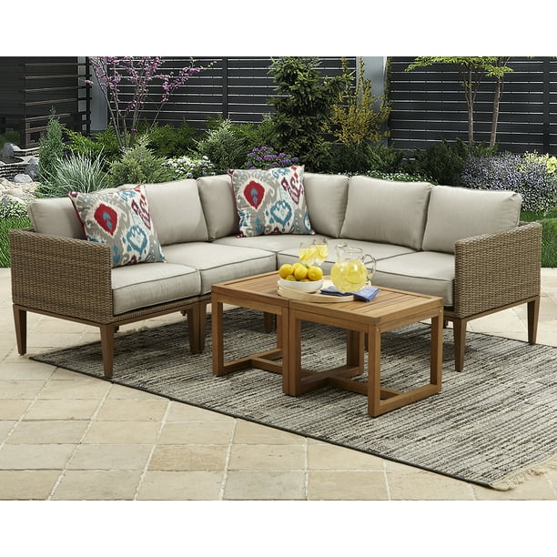 Better Homes and Gardens Davenport 7 Piece Outdoor Sectional Set with