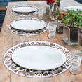 thumbnail image 3 of Wood Placemats Carved Trivet Set of 2 for Fall Autumn Thanksgiving Dining Coffee Table Scratch Heat Stain Resistant Kitchen Decor Indoor Outdoor Durable Tablemats - White, 3 of 7