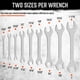 thumbnail image 3 of Juego de llaves HORUSDY Thin Open End 9 piezas SAE 1/4-1 con bolsa, 3 of 8