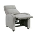 thumbnail image 6 of Nmkwnr Soft Corduroy Recliner Chair with Wood Frame, Upholstered Accent Chair for Office, Bedroom, Living Room, Light Gray, 6 of 8