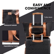 Travelhouse 6 Piece Hardshell Luggage Set Lightweight Suitcase with TSA Lock and Spinner Wheels and Duffle Bag, Black