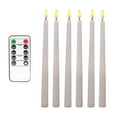 thumbnail image 4 of Rongfmy 6 Pieces LED Flameless Taper Candles Brightness Adjustable for Home Dinner Decor StyleC Yellow, 4 of 5