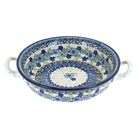 Blue Rose Polish Pottery Eliza Mini Casserole with Handles
