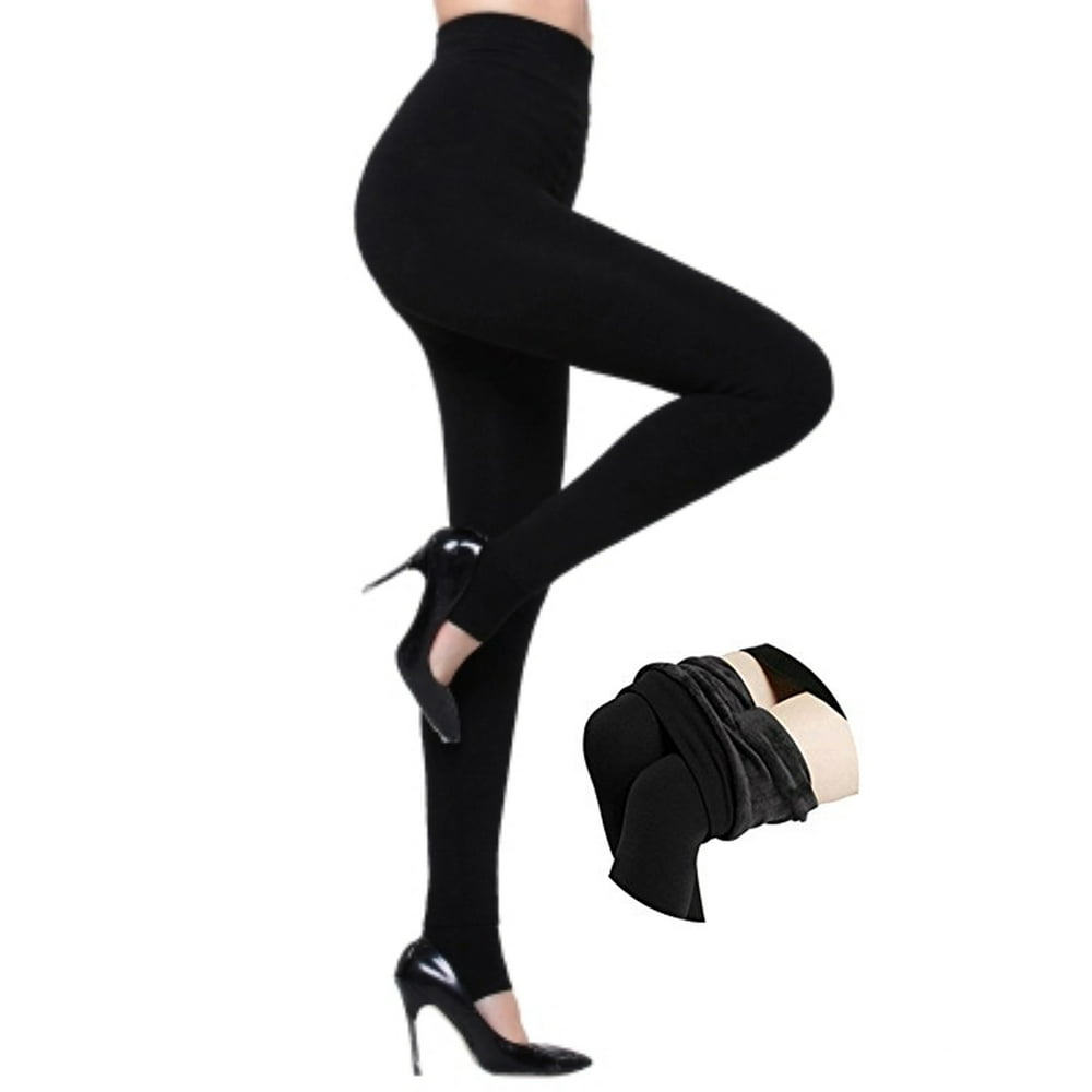 SAYFUT SAYFUT Women's Seamless Stretchy Leggings Winter Warm Pearl