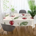 thumbnail image 3 of Yayeee Tablecloths 54" x 72" Rectangle Wrinkle Resistant Party Table Cover, Beige Cherry, 3 of 8