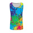 thumbnail image 4 of WAVSUF Summer Men Quick Dry Undershirts Tank Muscle Gym Vest for Mens Sports Tank Tops Printed Tie Dyeing Sleeveles Pullover Multicolor Size 4XL, 4 of 5