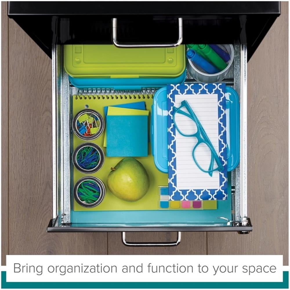 Scranton &amp; Co 18" Deep 2 Drawer Mobile Smart File Cabinet in Black