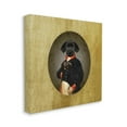 thumbnail image 3 of Stupell Industries Funny Black Dog Wearing Suit Vintage Admiral Portrait Graphic Art Gallery-Wrapped Canvas Print Wall Art, 17x17, by Amanda Greenwood, 3 of 5