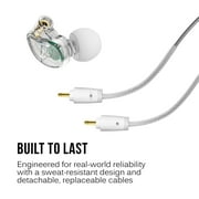MEE audio M6 PRO In Ear Monitor Headphones for Musicians, 2nd Gen Model With Upgraded Sound, 2 Cords