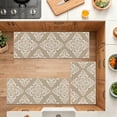 thumbnail image 3 of Vaukki Kitchen Rugs Set of 3, Moroccan Non Slip Machine Washable Kitchen Floor Mats, Heavy Duty Low Profile for Sink Laundry, Beige, 3 of 12