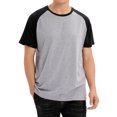 thumbnail image 5 of DODOING Men's Short Sleeve Tops Color Block Shirt Casual T-Shirts Comfortable Round Neck T-Shirt Tops, 5 of 8