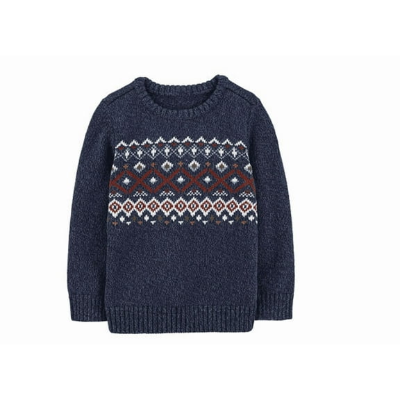 Carter's Toddler Boys Fair Isle Cotton Sweater - Blue