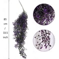 thumbnail image 6 of Zukuco 2PCS Artificial Hanging Plant Faux Flower Fake Greenery Hanging Vines Plant for Indoor Outdoor Wedding Party Wall Room Door Decor (No Basket,Purple), 6 of 8