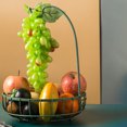 thumbnail image 3 of Iron Fruit Basket Bowl Countertop Banana Hanger storage fruit hammock Storage Green Large, 3 of 9
