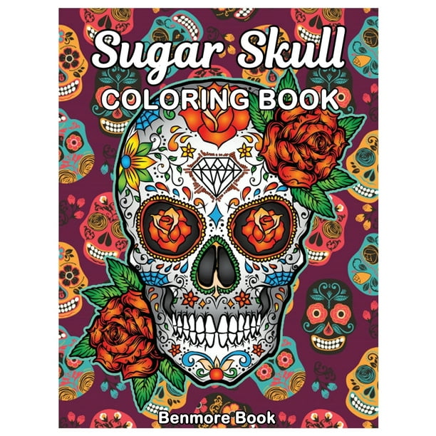 Download Sugar Skull Coloring Book Midnight Adult Coloring Book Stress Management Coloring Book For Adults With Fun Skull Designs For Relaxation Paperback Walmart Com Walmart Com