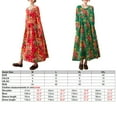 thumbnail image 2 of Vestido floral suelto vintage para mujer Vestido de fiesta con bolsillos de manga larga Irfora Verde/Grande, 2 of 7