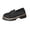 Black, variant on Pink Womens Loafers British Retro Buckle Decor Thick Sole Low Top Slip On Flat Shoes Casual Comfortable Daily Wear Shoes Size 37