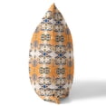 thumbnail image 2 of 18" X 18" Orange And Gray Broadcloth Floral Throw Pillow, 2 of 3