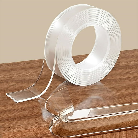 Scheam Edge Corner Protector Adhesive Tape,Soft Clear Furniture Guard Strip,Table Corner Mounting Strips,Cabinet Door Bumper,Wall Against Sharp Corners,for Home Office 6.5 Ft x 0.8 in