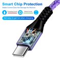 thumbnail image 2 of USB C Cables,USB C to USB C Cable 6ft 3 Pack FiveBox PD Fast USB Type C Charging Cord Nylon Braided USB C Charger Cables(Purple), 2 of 7