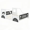 thumbnail image 6 of Full Size Classic Car Bed with Wheels - Sturdy Pine Wood | White, 6 of 13