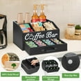 thumbnail image 3 of Coffee Bar Organizer with Drawer, Coffee Station Organizer for Countertop, Wood Coffee Bar Accessories Organizer for Coffee Bar Decor, Farmhouse Coffee Cup Pod Holder Condiment Organizer, 3 of 7