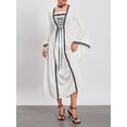 thumbnail image 3 of Biezeib Women Halloween Dress, Long Sleeve Tie-up Medieval Dress Long Dress for Cosplay Party, 3 of 6