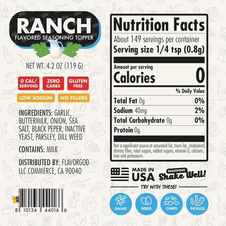 white christmas dresses MySALT Ranch Dressing Mix Sodium Free main image 0
