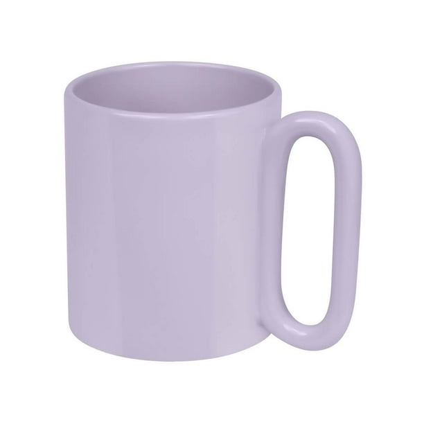 Taza de cerámica con acabado brillante y asa ergonómica purpura 12 x 9.6 x 8.2