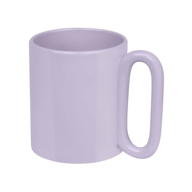 Taza de cerámica con acabado brillante y asa ergonómica purpura 12 x 9.6 x 8.2