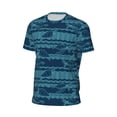thumbnail image 6 of Wukai Turtles and Waves Print Men's Short-Sleeved Mesh T-Shirt,Quick-Dry Short Sleeve Workout T-Shirt-X-Small, 6 of 8