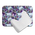 thumbnail image 6 of Yiaed Purple Marble Texture Print Bathroom Mat Set 2 Pieces Mat Anti-Skid Pad Ultra Soft and Absorbent Bathroom Bath Mat Contour Bath Rugs for Toilet Base, 6 of 6