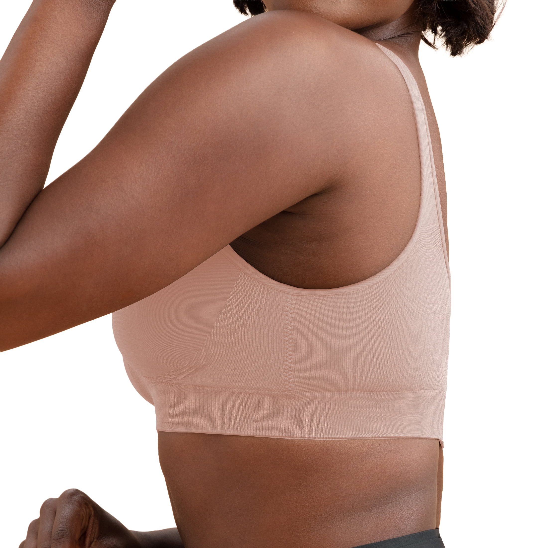 Truekind Comfort Throw-On Wireless Bra for Women – Seamless Pull-On Bra with Wide Straps & No Hooks for Everyday Comfort, Sizes S to 4XL