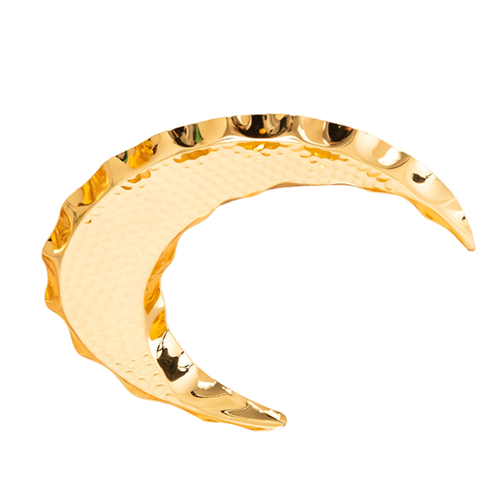 Moon Shape Iron Tray Ring Holder Jewelry Plate Ramadan Kareem Iron