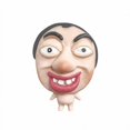 thumbnail image 3 of Funny Face Squishy Stress Toy with Fast Rebound Material, Single Piece, Beige Exaggerated Expression Design for Office Desk, Sensory Squeeze Toy, 3 of 3