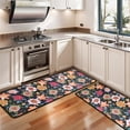 thumbnail image 3 of Kitchen Rugs Sets Of 2,Pioneer Flower Floral Print Pattern Anti Fatigue Kitchen Mat Rugs Non Slip Washable,Decorative Kitchen Floor Mats for Kitchen,Sink,Laundry,17"x47"+17"x47", 3 of 5