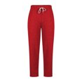 thumbnail image 3 of CLOISE Baggy Sweatpants Men Big and Tall Elastic Bottom Red Sports Jogger Pants Baggy Drawstring Elastic Waist Comfort Trousers Comfy Heavyweight Solid Sweatpants with Pockets L, 3 of 5