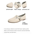 thumbnail image 4 of Bkhluea Women Leather T-Strap Buckle Loafer Flats Comfortable Footwear For Office Casual Outdoor Daily Activities, 4 of 7