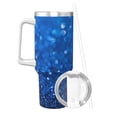thumbnail image 2 of KLL A Blue Glitter Print 40oz Stainless Steel Insulated Car Cup Coffee Mug with Spillproof Lid - Keep Your Drink Hot or Cold on the Go, 2 of 8