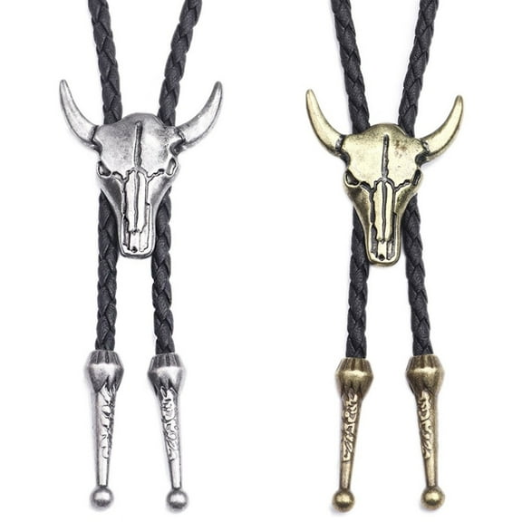 2pcs Western Cowboy Bolo Tie for Carnivals Party Man Teens Costume