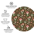 thumbnail image 4 of Kll Round Shape Drink Coasters Set Of 4,Pu Leather Absorbent Coasters Set Decorative Coffee Cup Coasters Housewarming Gift For Home Decor-Mushrooms And Autumn, 4 of 9