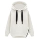 thumbnail image 1 of Chaqueta con capucha casual para mujer Sudadera de manga larga con ajuste relajado Tops de talla grande S-3xlBlancoS, 1 of 1