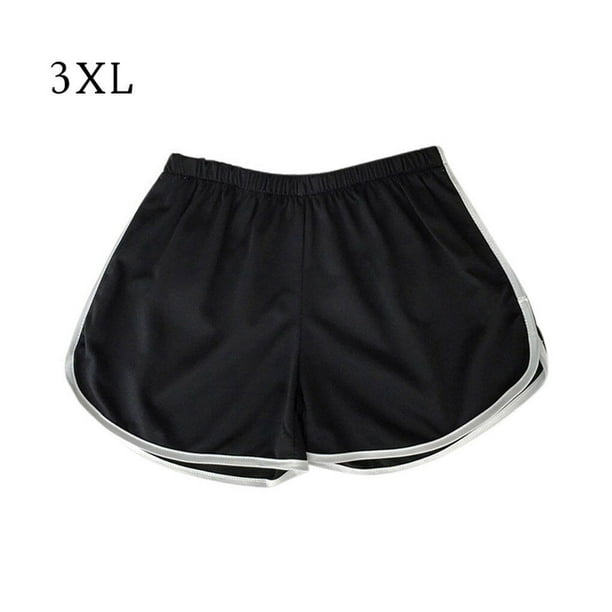 thinsony Women Sports Shorts Wide Leg Loose Sports Short Pants Fitness  Shorts, Black, 3XL 