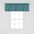 thumbnail image 2 of Ambesonne Damask Window Valance, Medieval Gothic Rococo, 54" X 18", Petrol Blue, 2 of 3