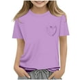 thumbnail image 4 of Penkiiy Girls Heart Pocket T-Shirt - Ultra-Soft Cotton Casual Tee Top | Trendy & Comfortable, 4 of 6